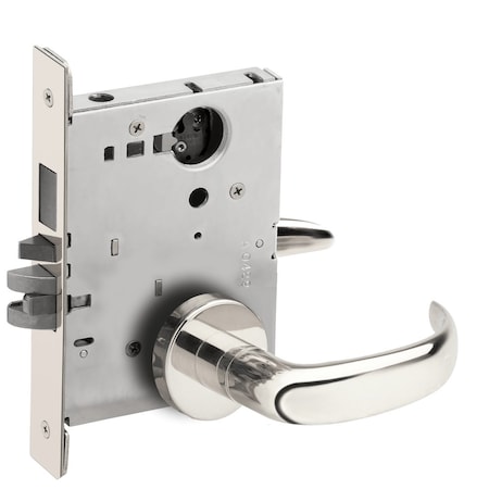 Schlage Entrance Mortise Lock with Deadbolt, 17A Design, Less Cylinder, Bright Chrome L9453L 17A 625